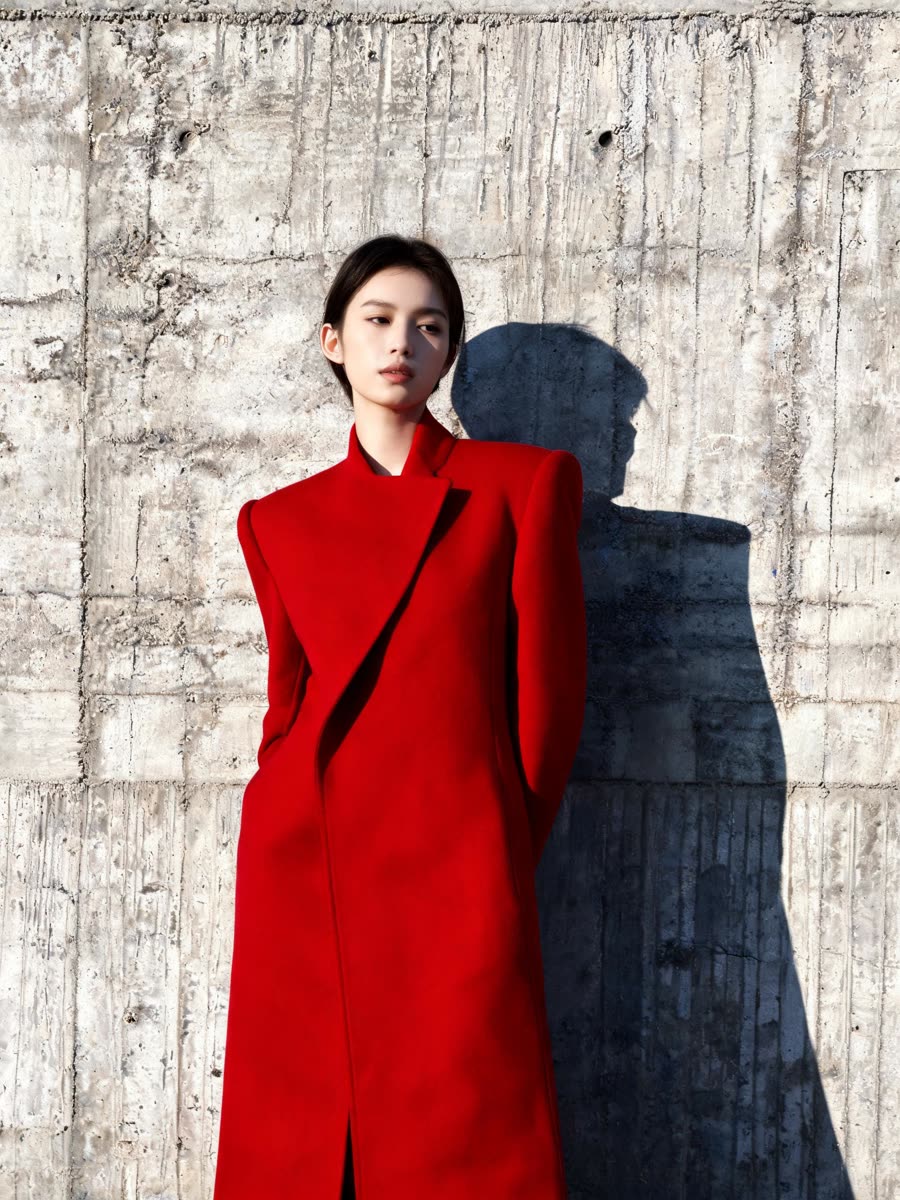 Editorial red coat