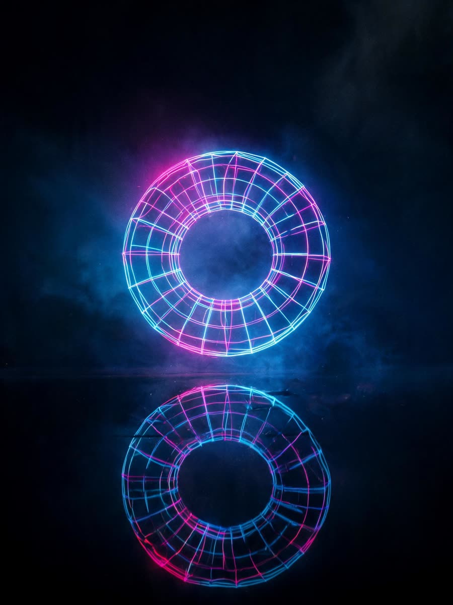 Neon wireframe